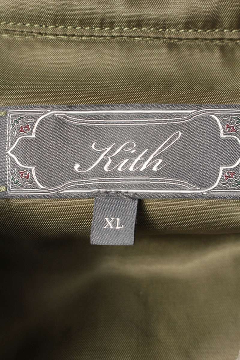 KITH Patchwork Wool Coach Jacket Green Size XL