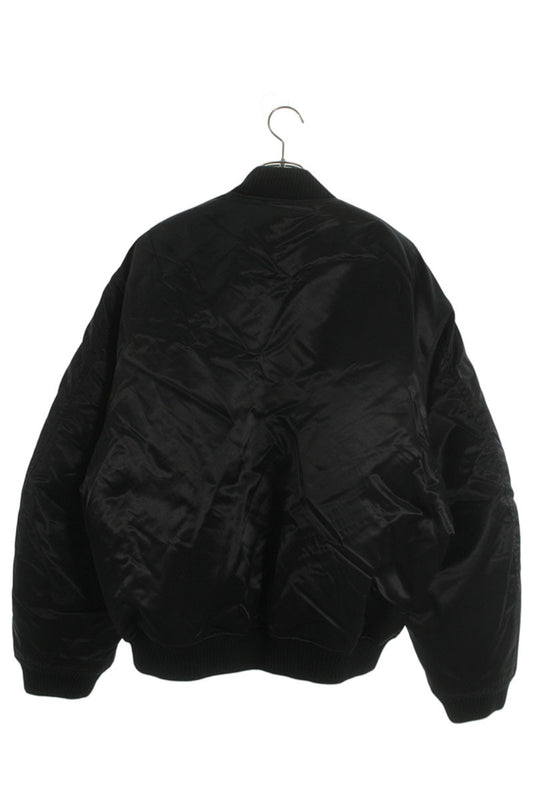 ACNE STUDIOS Logo Embroidered Bomber Jacket Black Size S