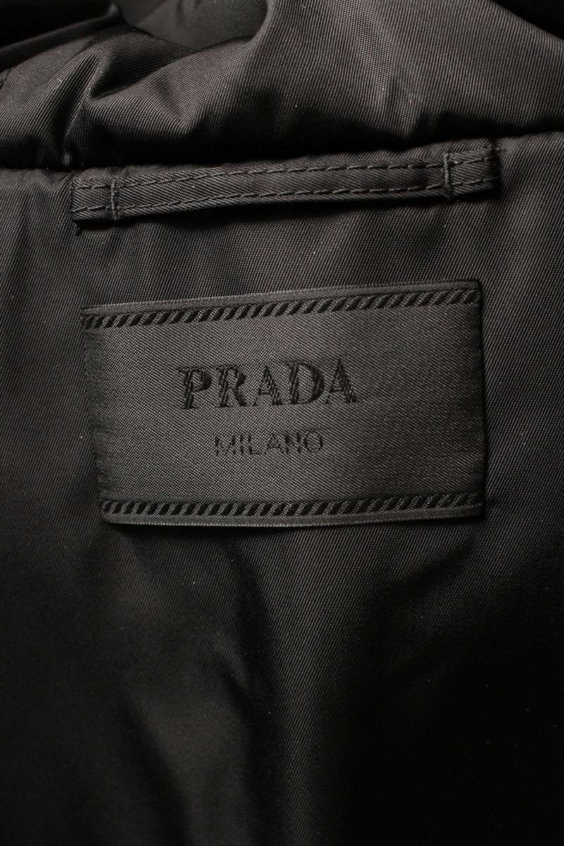 PRADA Re-Nylon Triangle Padded Blouson Black Size M