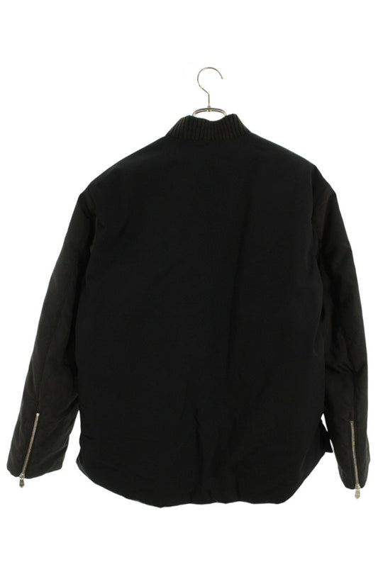HERMES Oversized Nylon Shirt Blouson Olive Black Size M