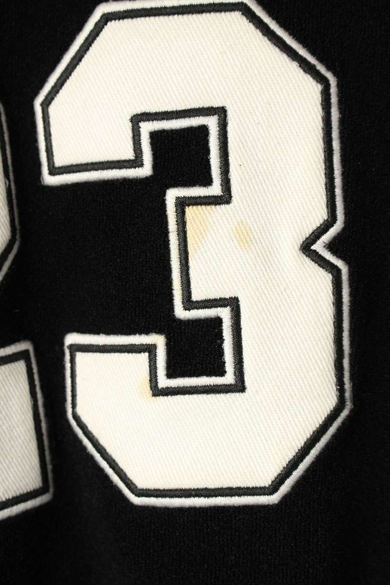 OFF-WHITE Black Varsity Track Jacket Poly Blend Size L
