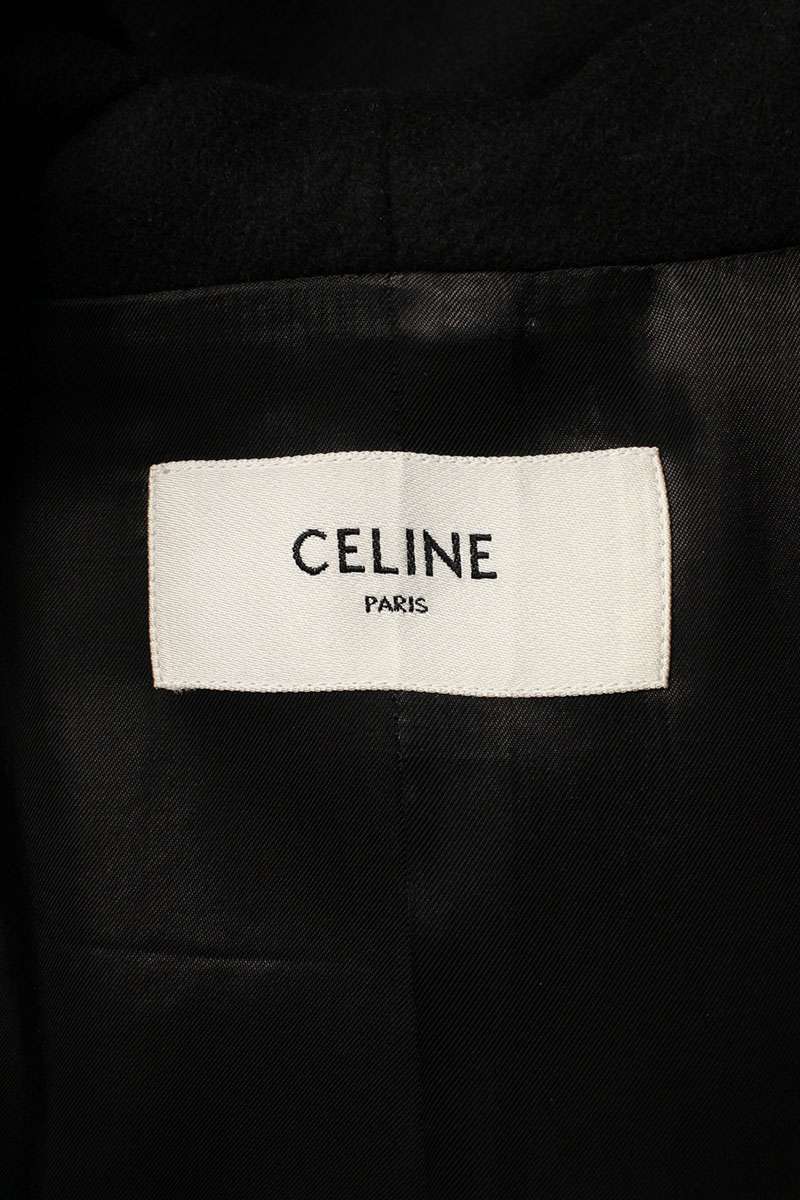 CELINE Double Face Wool Teddy Jacket Black Size L