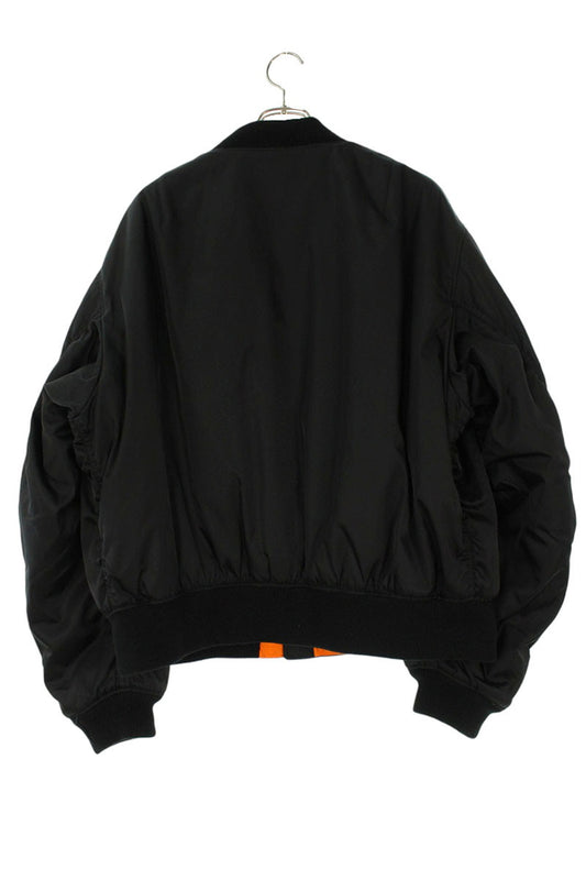 PRADA Re-Nylon Triangle Plate Bomber Jacket Black Size XL
