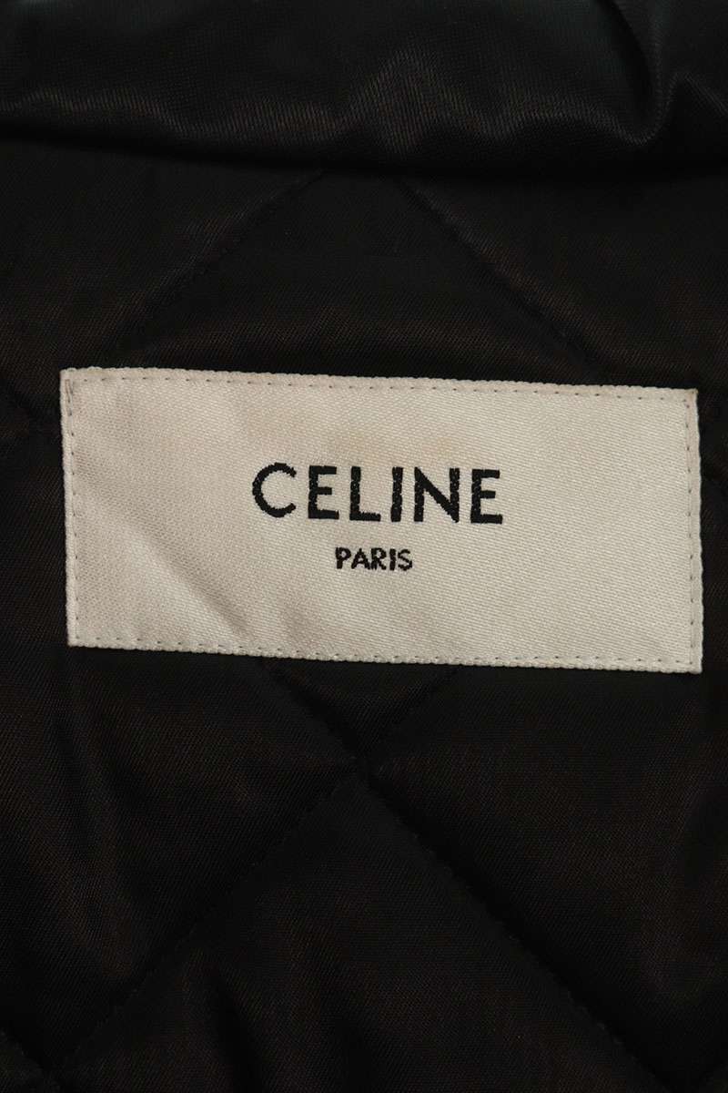 CELINE Back Logo Hooded Nylon Jacket Black Size M