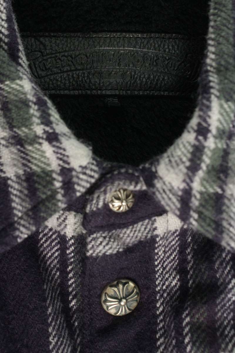 Chrome Hearts Check Boa Lined Cross Button Jacket Size L