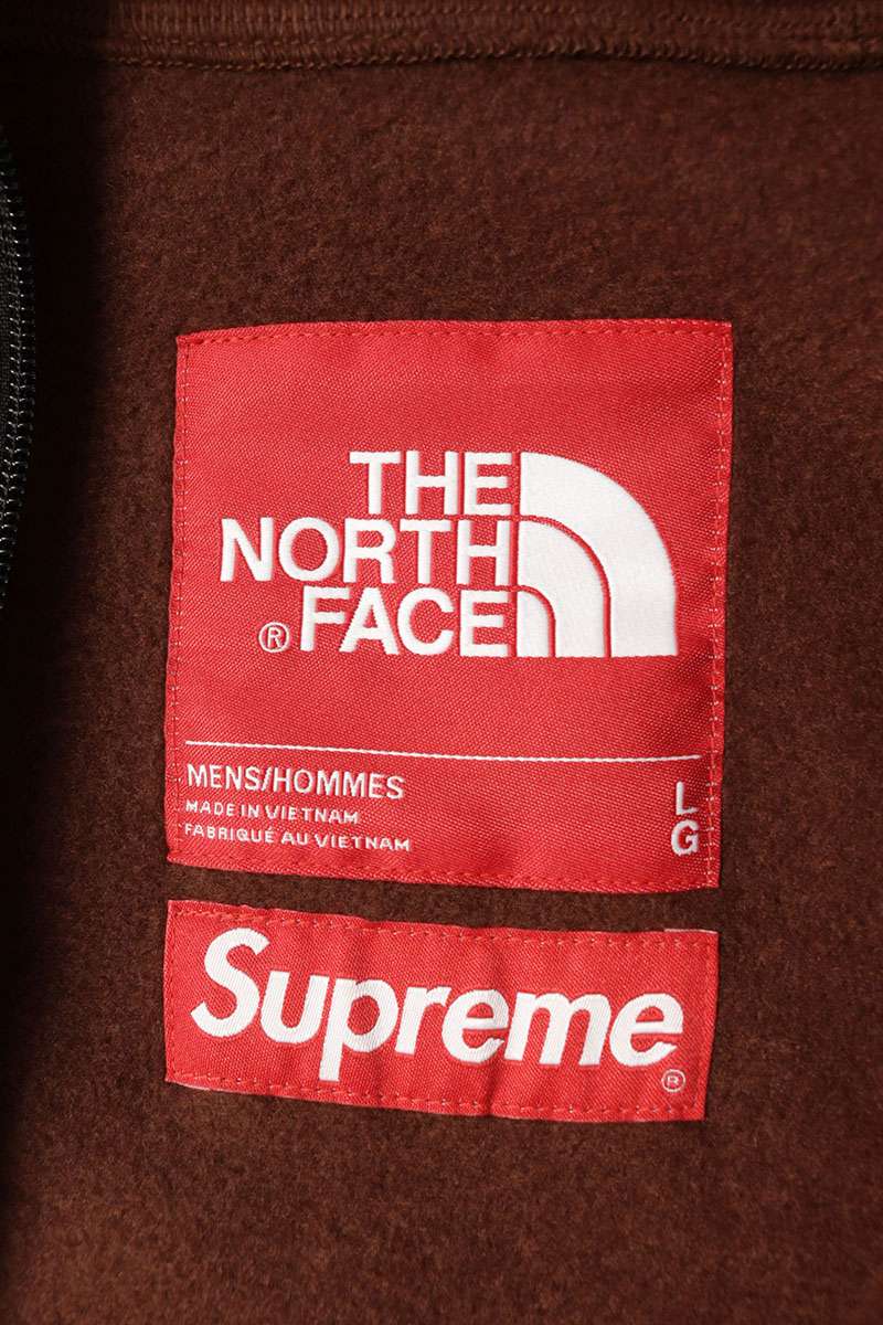 SUPREME x TNF 22AW Steep Tech Fleece Pullover Brown Size L