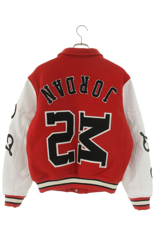 SAINT MICHAEL 26SS MJSM Leather Panel Varsity Jacket Size M