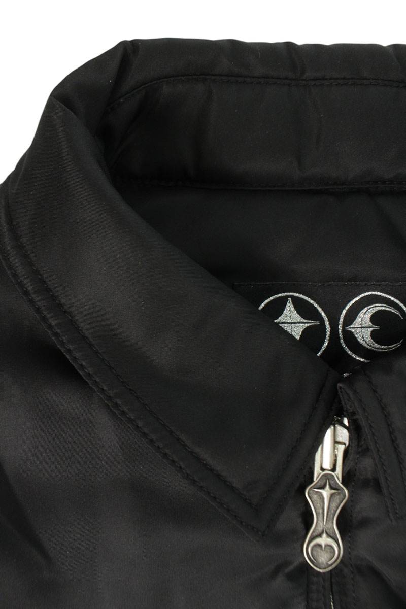 THUG CLUB Black NYLON STUDDED BOMBER Size S