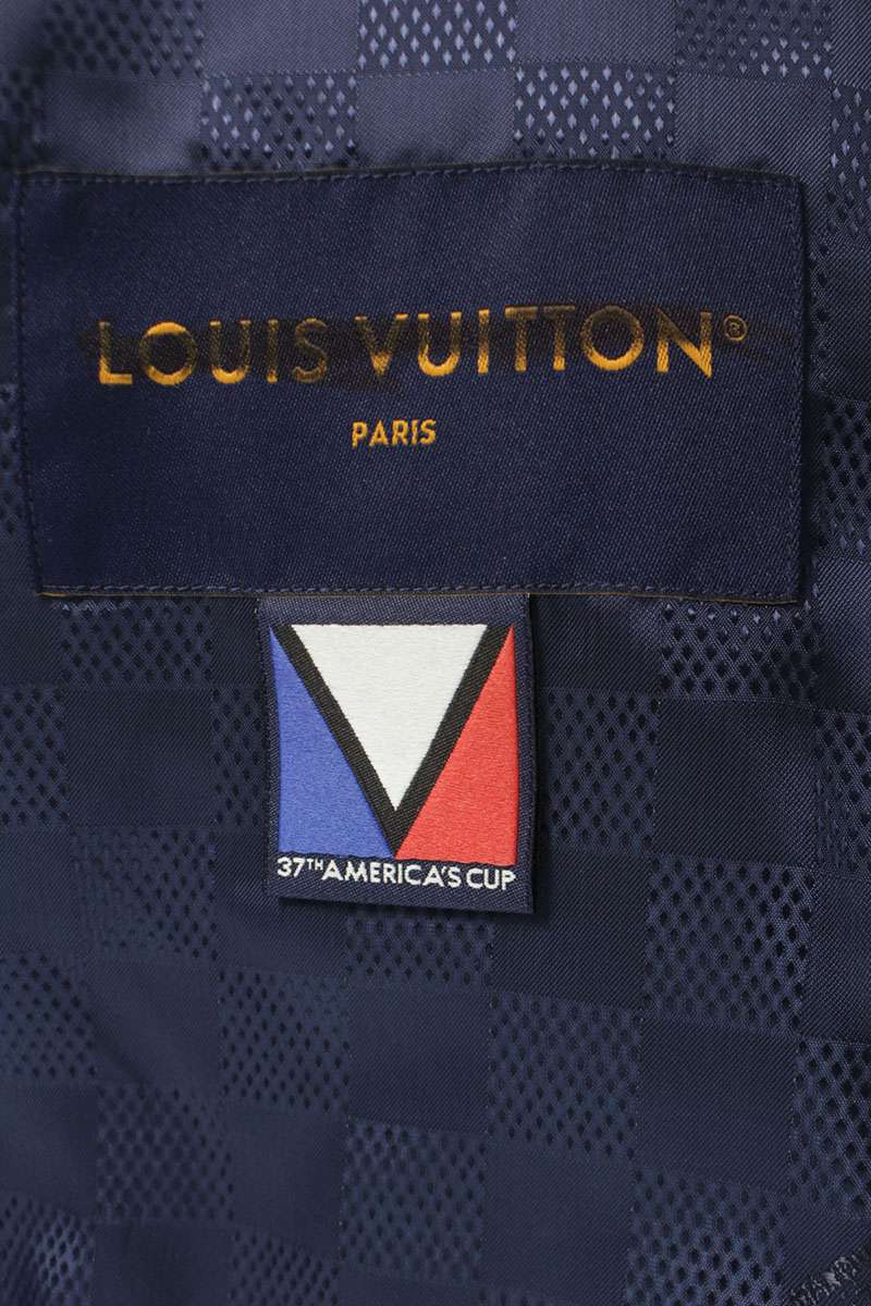 LOUISVUITTON 24AW LV Embossed Logo Leather Blouson Size 44