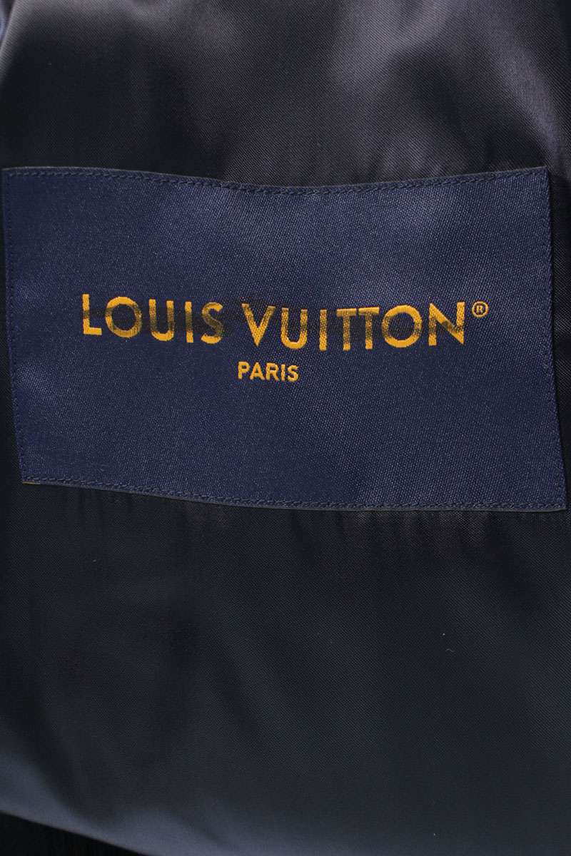 LOUISVUITTON LV Embroidered Leather Panel Blouson Size 54