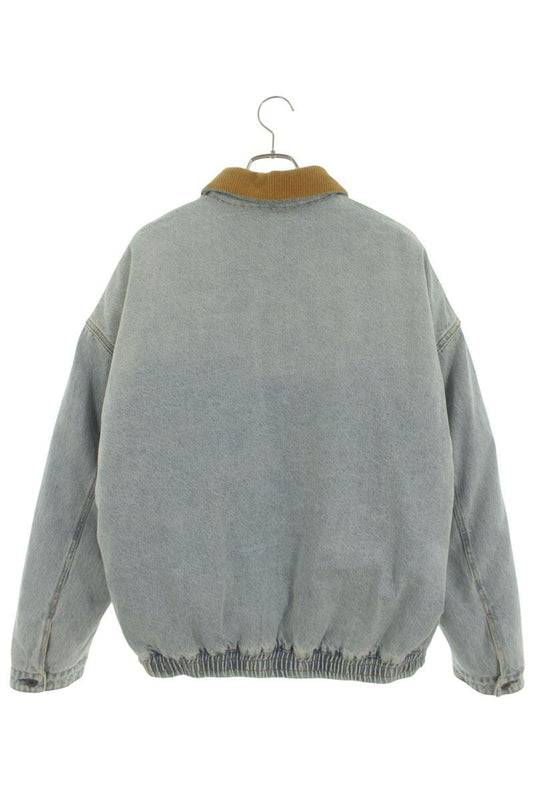 miumiu Logo Denim Blouson Light Blue Size XXS