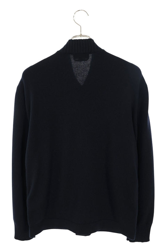 HERMES 25AW Devant Cuir Suede Panel Blouson Navy Size S