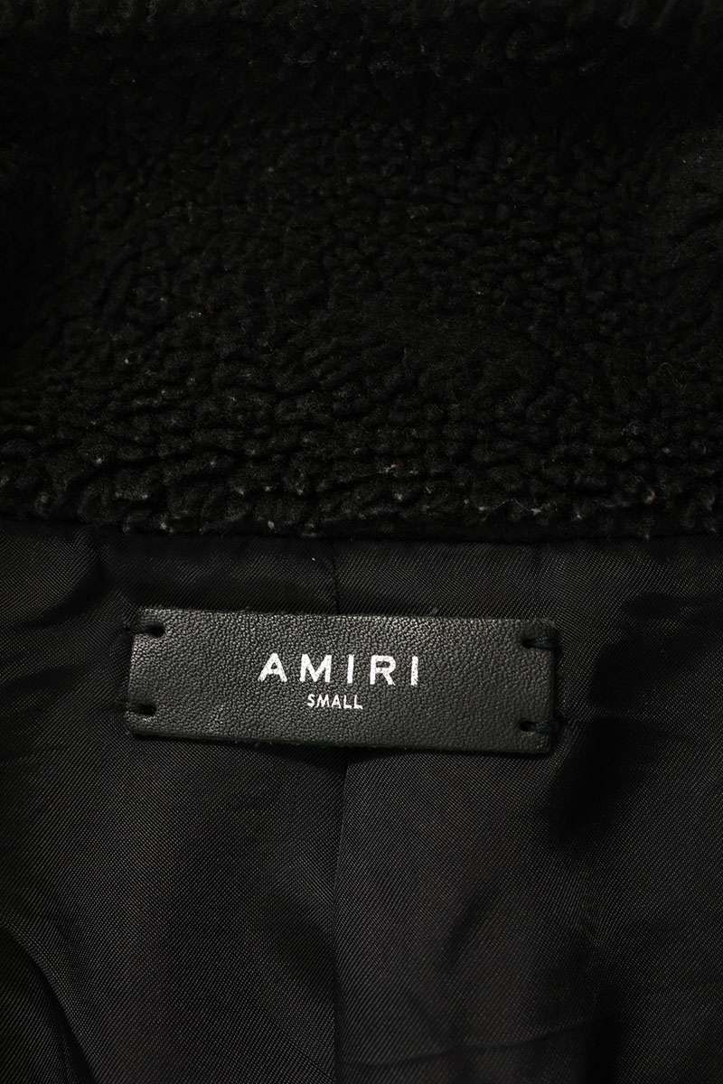 AMIRI Bone Fleece Blouson Black White Size S