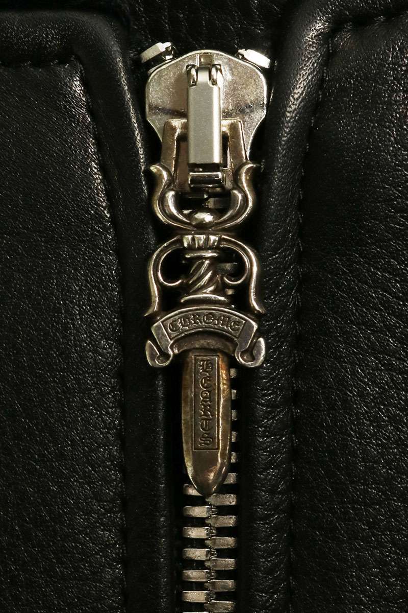Chrome Hearts ON TARGET CH Leather Jacket Black Size XL