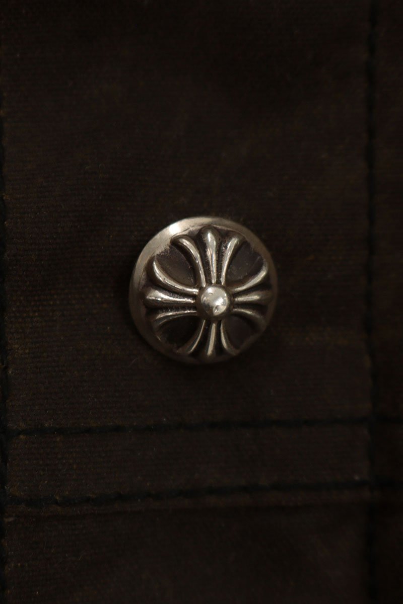 Chrome Hearts Cross Ball Button Jacket Khaki/Silver Size M