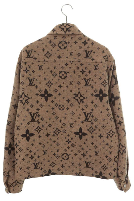LOUISVUITTON 25SS Monogram Wool Overshirt Beige Blouson Size 46