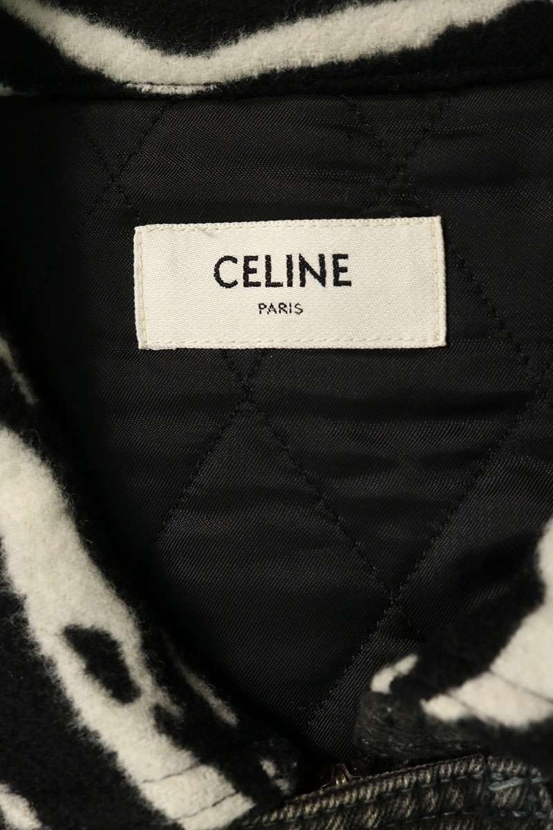 CELINE 2Q294947F Paneled Blouson Black Size XL