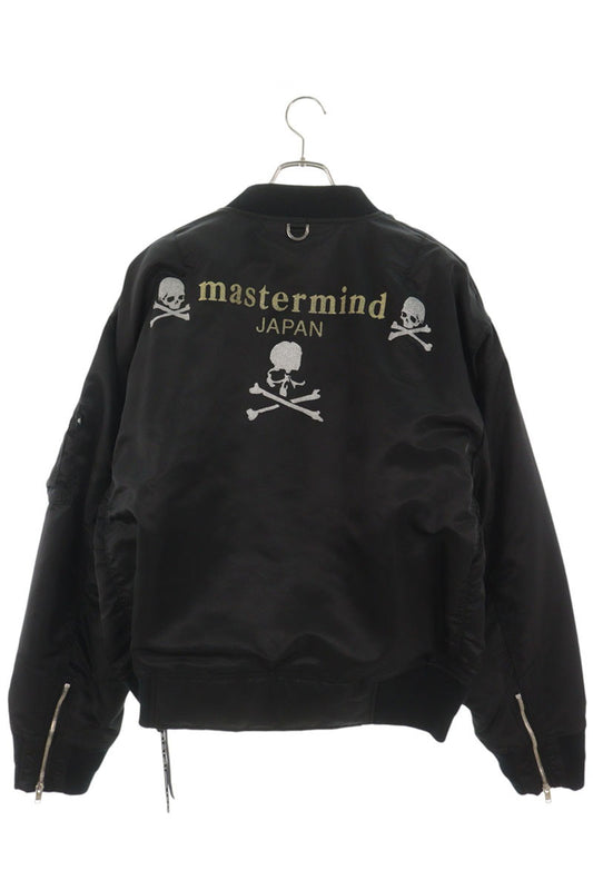 mastermind Back Skull MA-1 Bomber Jacket Black Size XL