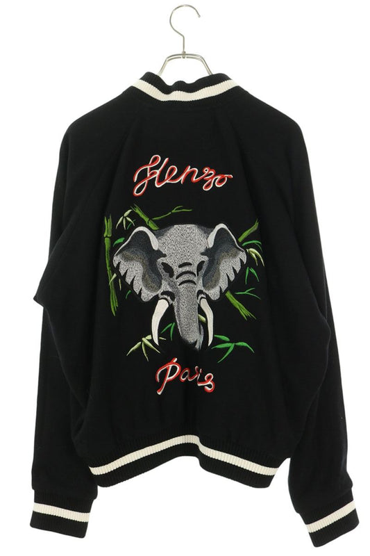 KENZO Elephant Embroidery Wool Blend Jacket Multi Size M