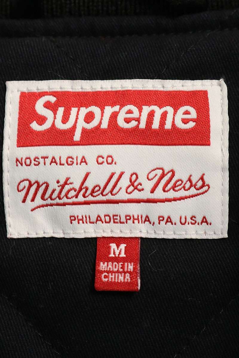 SUPREME 21SS Satin Logo Varsity Jacket Size M