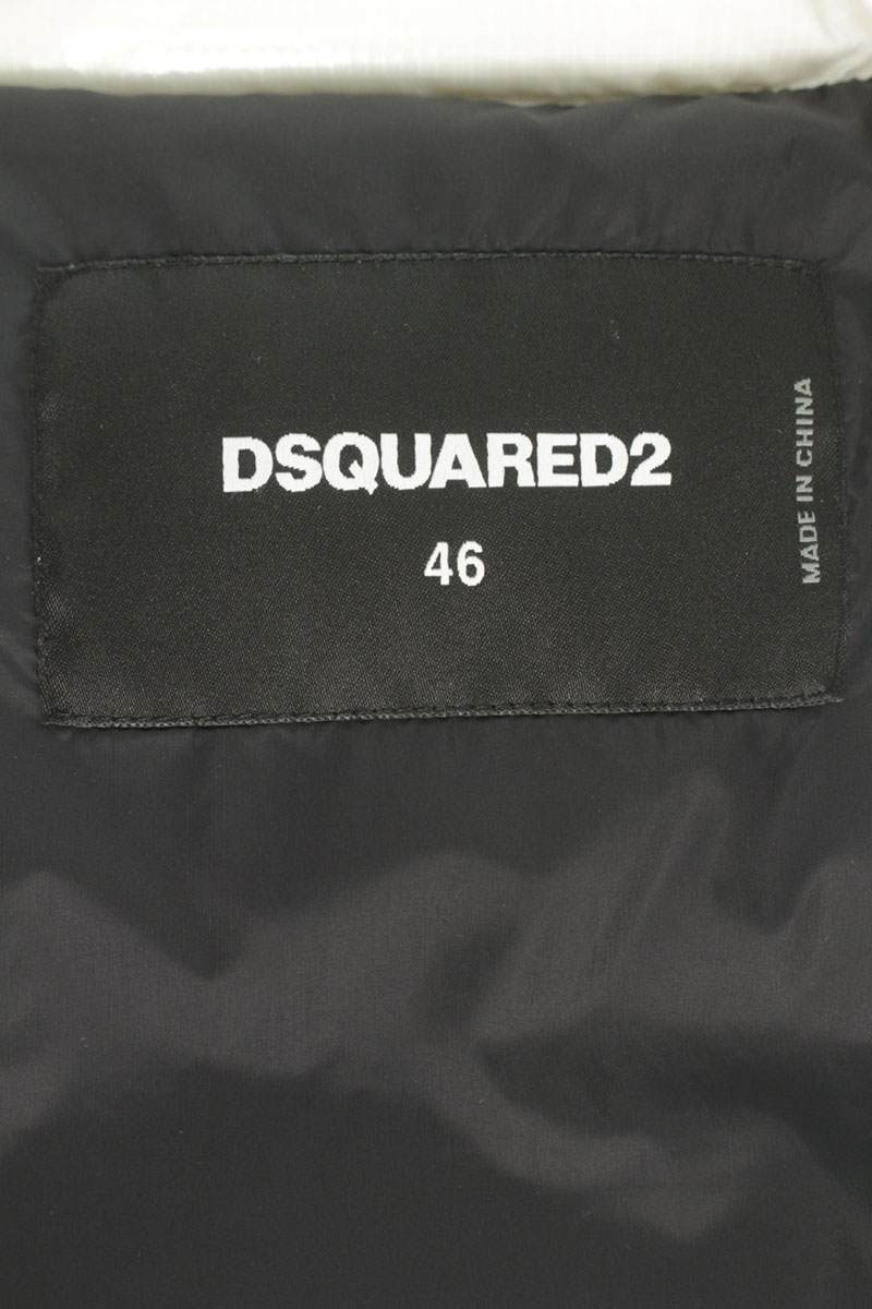 DSQUARED2 23AW Logo Patch Nylon Down Vest White Size S