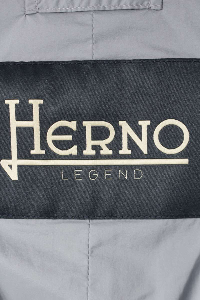 HERNO Nylon Down Vest Gray Size XL