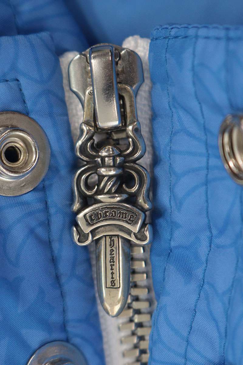 Chrome Hearts STIFF VEST CH Plus Nylon Down Vest Blue Size L