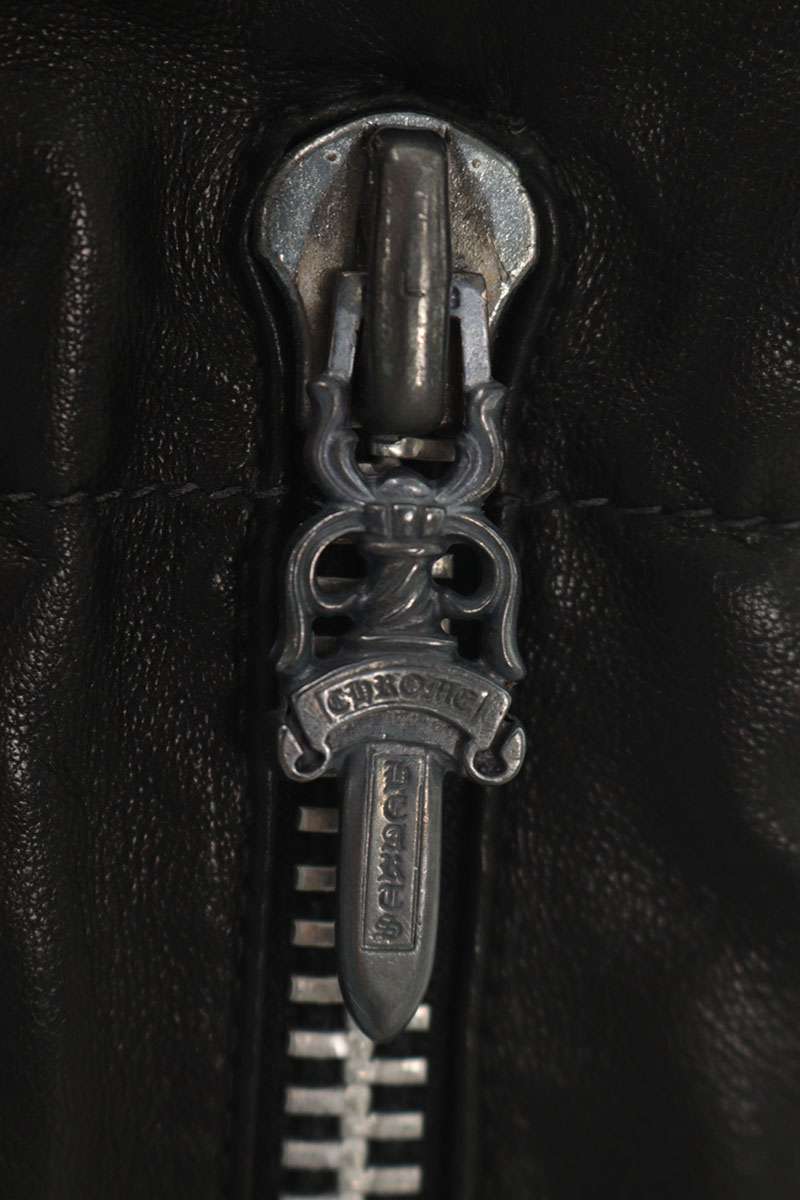 Chrome Hearts Stiff Leather Cross Button Down Vest Size S