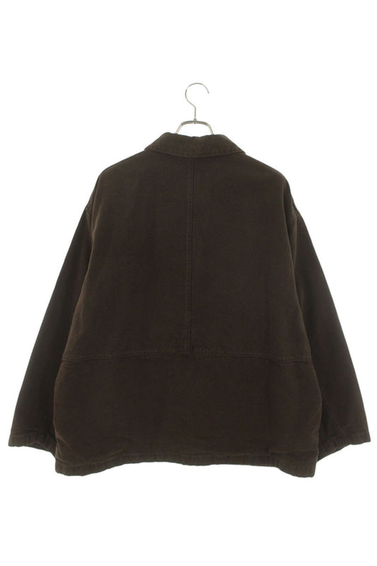 H BEAUTY & YOUTH Denim Coverall Jacket Dark Brown Size S