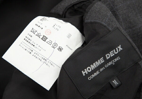 COMME des GARCONS HOMME DEUX Mixed Jacket Gray Size M