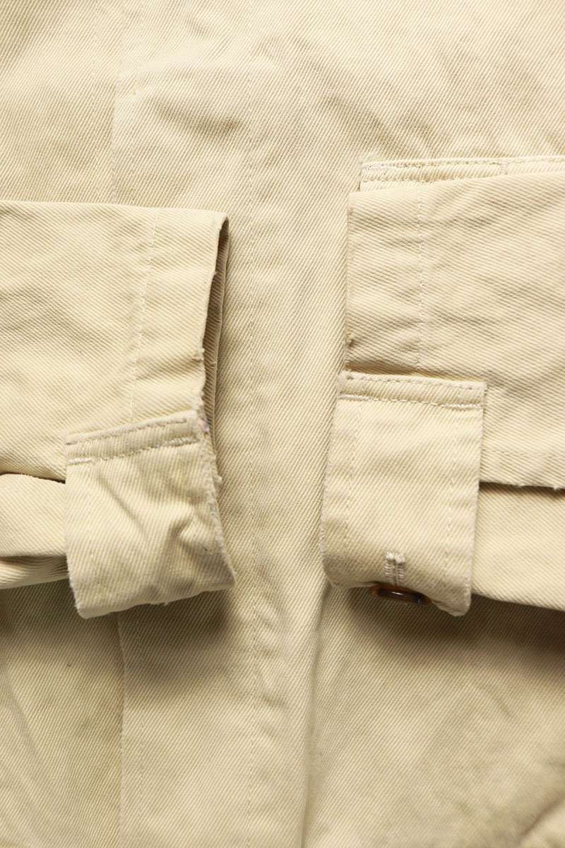 Vetements 18SS Logo Print Denim Jacket Beige Size S