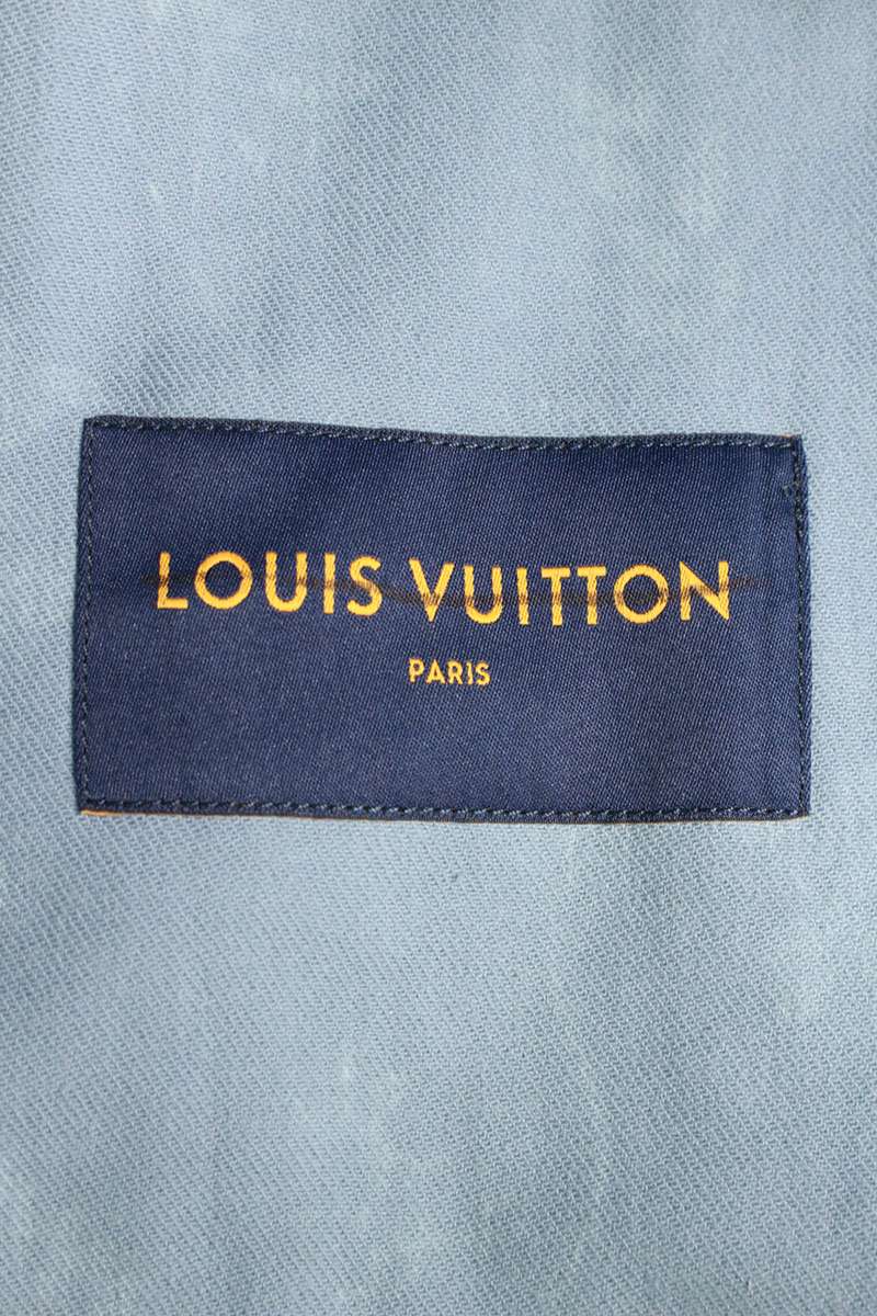 LOUISVUITTON LV Leaf Pattern Denim Jacket Light Size XXL