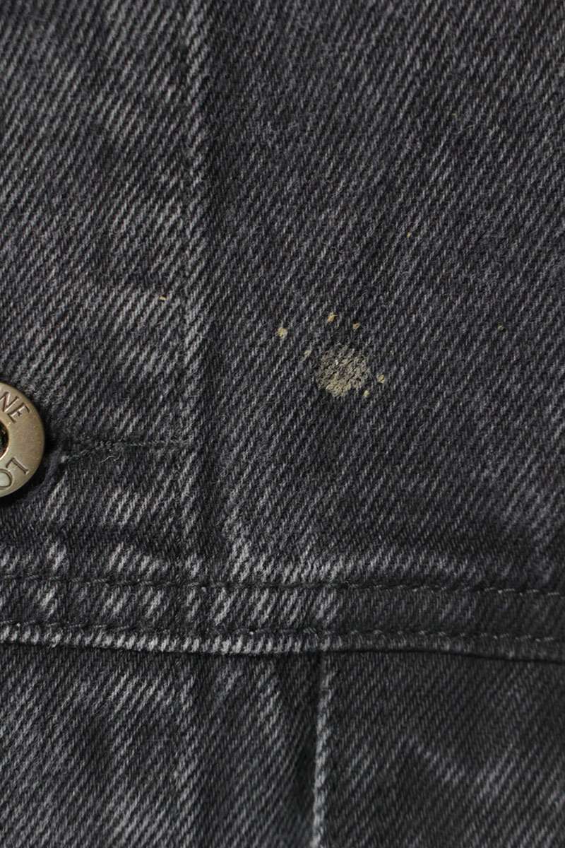 LOEWE Black Anagram Embroidered Denim Jacket Size S