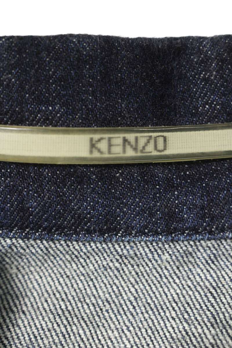 Kenzo Embroidered Denim Jacket Blue Size S