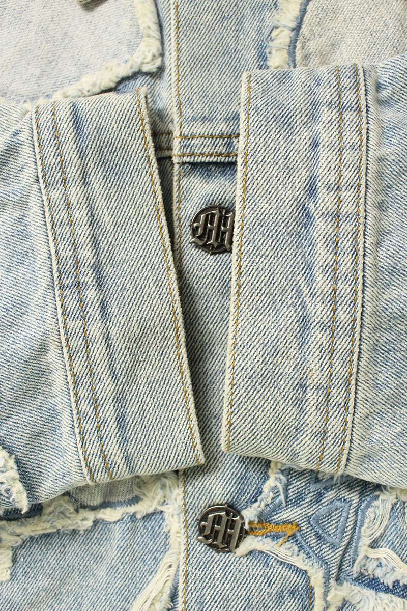 Menace ICONOGRAPHY DENIM PATCH WORK JACKET Blue Size XL
