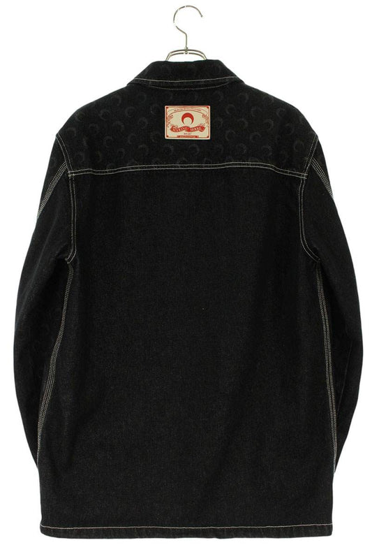 Marine Serre Moon Laser Etched Denim Jacket Black Size M