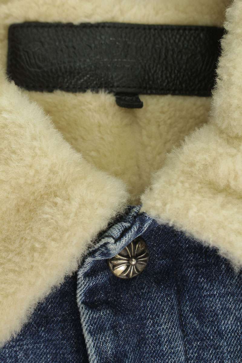 Chrome Hearts MOTORBREATH Cross Ball Denim Jacket Size M