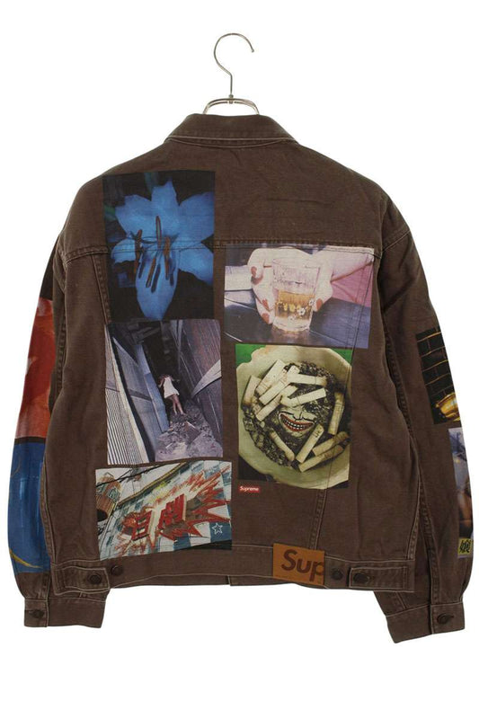 Supreme 22SS Daido Moriyama Denim Trucker Jacket Brown Size L