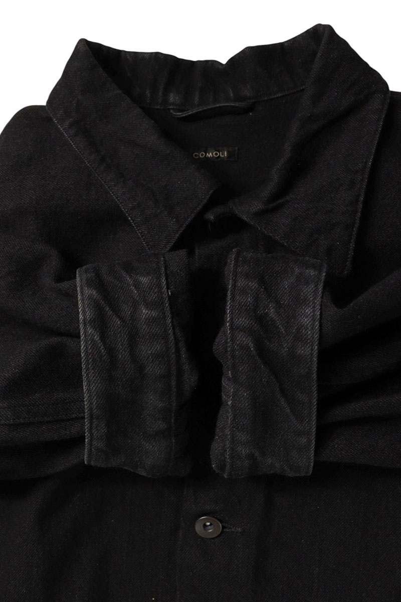 COMOLI Black Denim Jacket Size XL