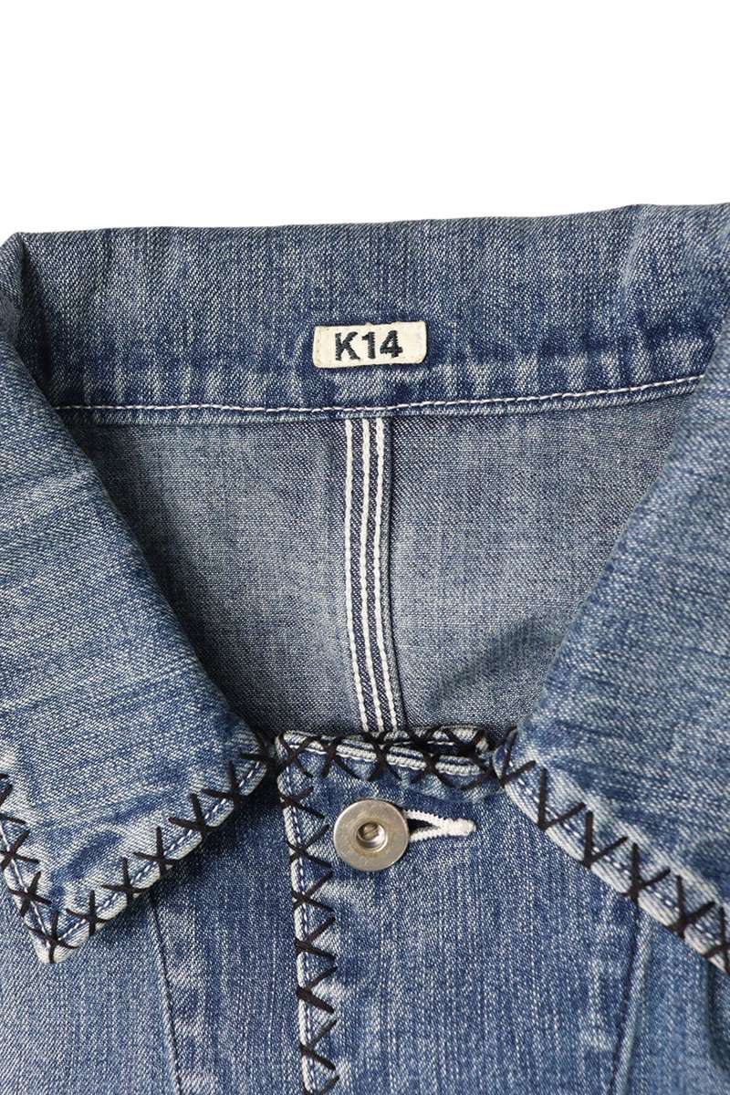 KHOKI 26SS Embroidered Design Denim Jacket Indigo Size M