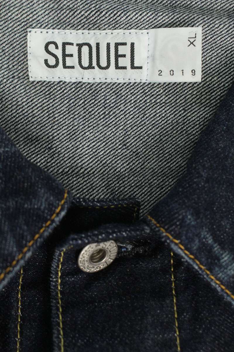 SEQUEL 21SS x fragment 2nd Type Distressed Denim Jkt Size XL
