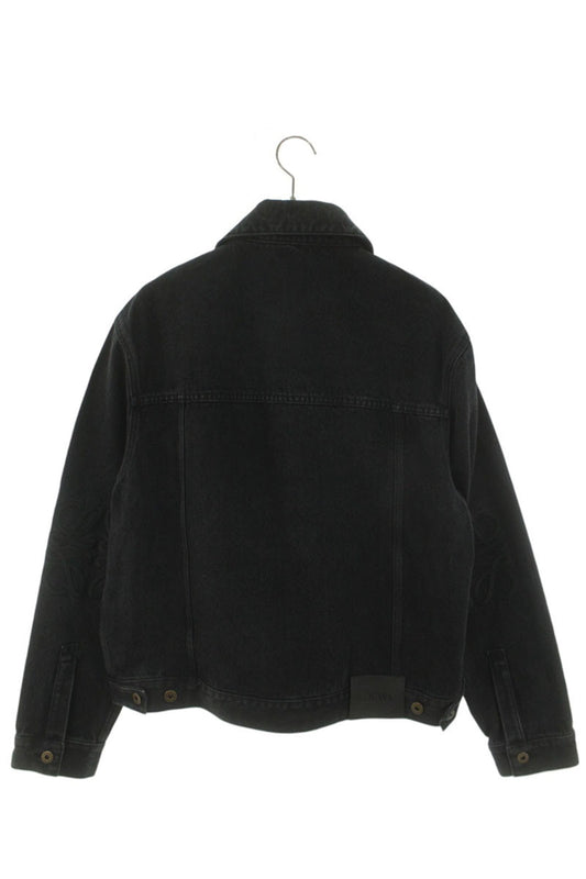 LOEWE 26SS Black Anagram Embroidered Denim Jacket Size M