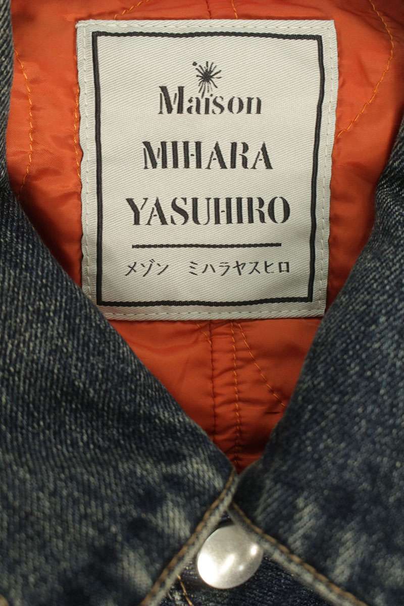 MIHARAYASUHIRO Layered Denim Flight Jacket Indigo Size 48