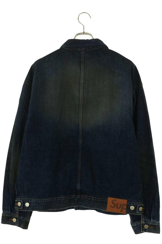SUPREME 25AW Distressed Selvedge Trucker Jacket Size L