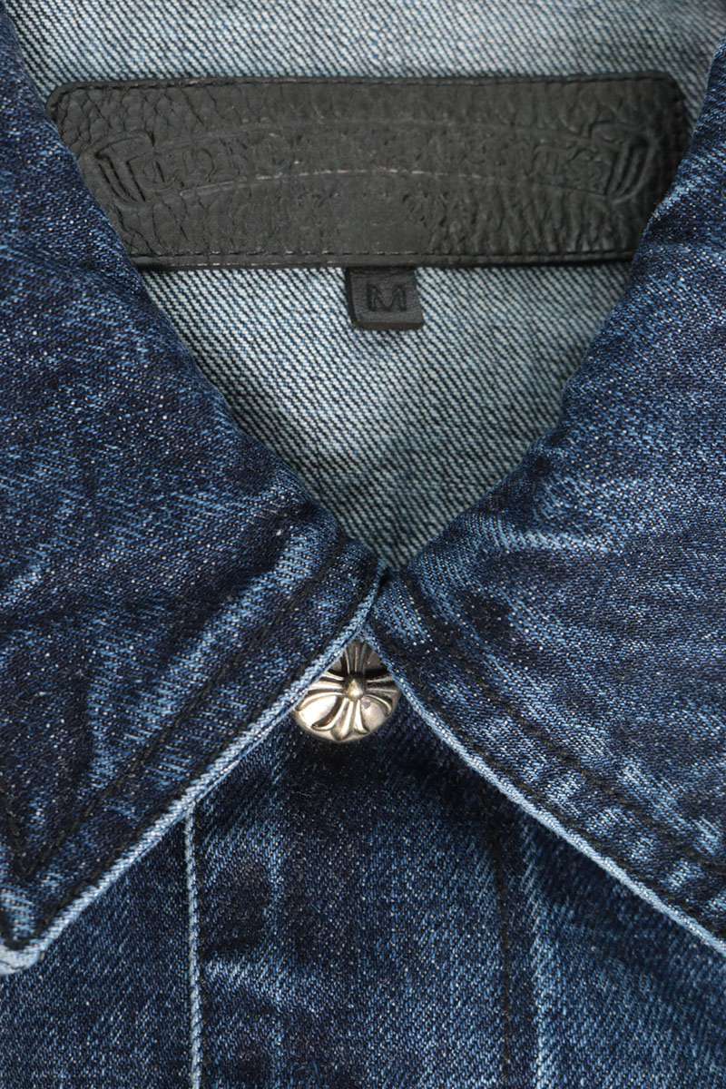 Chrome Hearts Motorbreath Dagger Zip Denim Jacket Size M