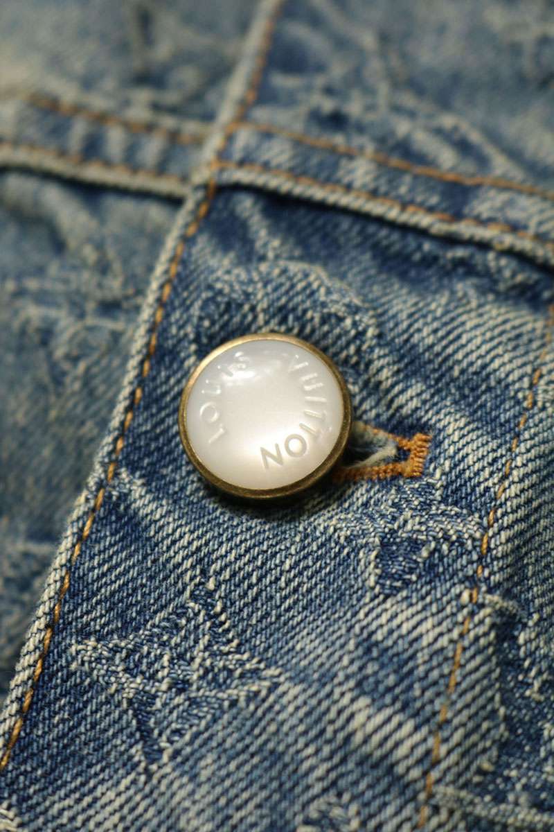 LOUISVUITTON 25SS Monogram Pearl Jacket Indigo Size 56