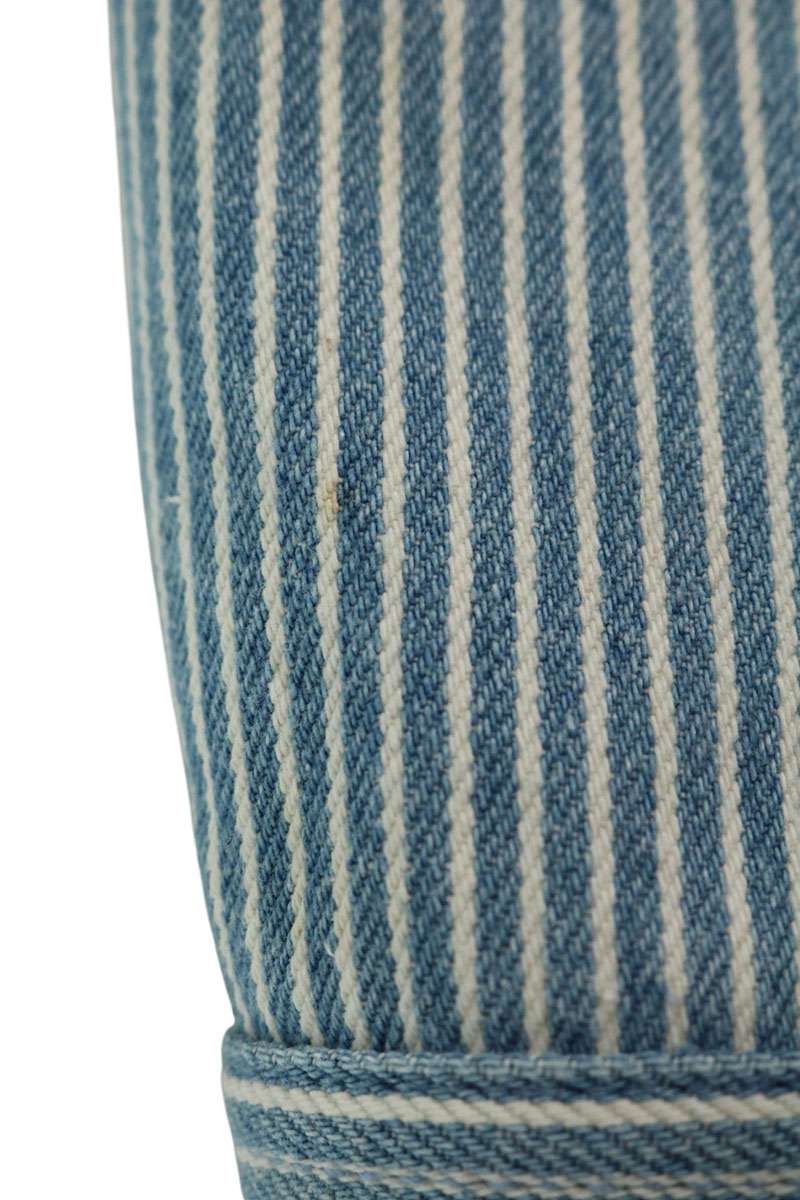 LOUISVUITTON Monogram Work Stripe Denim Light Blue Jacket Size XXL