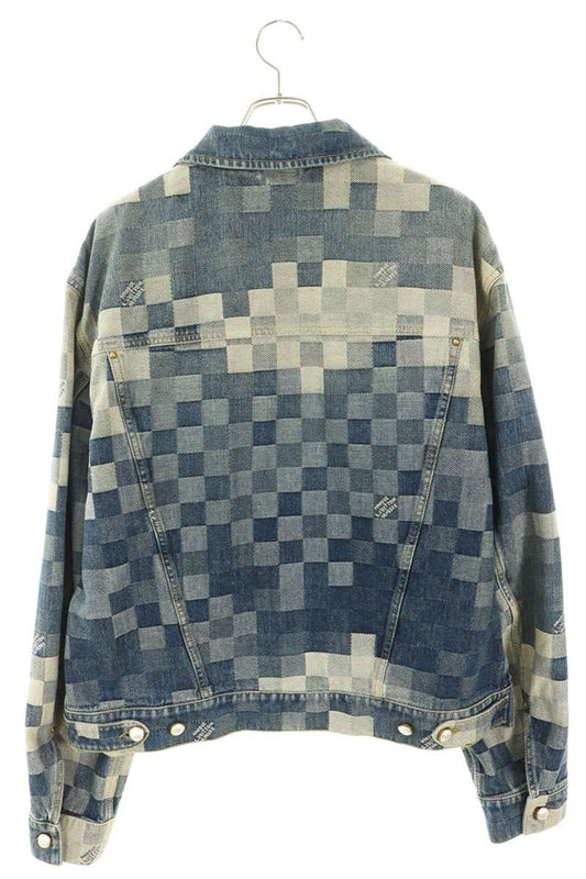 LOUISVUITTON 24SS Damier Pearl Button Denim Jacket Size 56