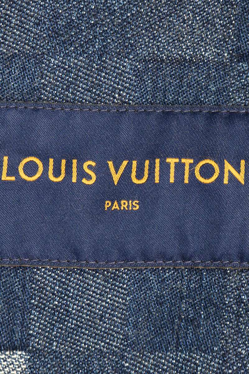 LOUISVUITTON 24SS Damier Pearl Button Denim Jacket Size 56