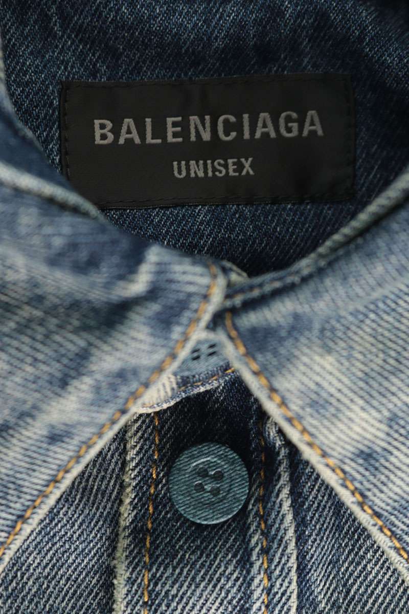 BALENCIAGA Hooded Denim Jacket Indigo Size 1